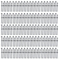 200 Pack Stainless Steel Tensioner End Fittings for Cable 3/16" (1/4" Diameter)
