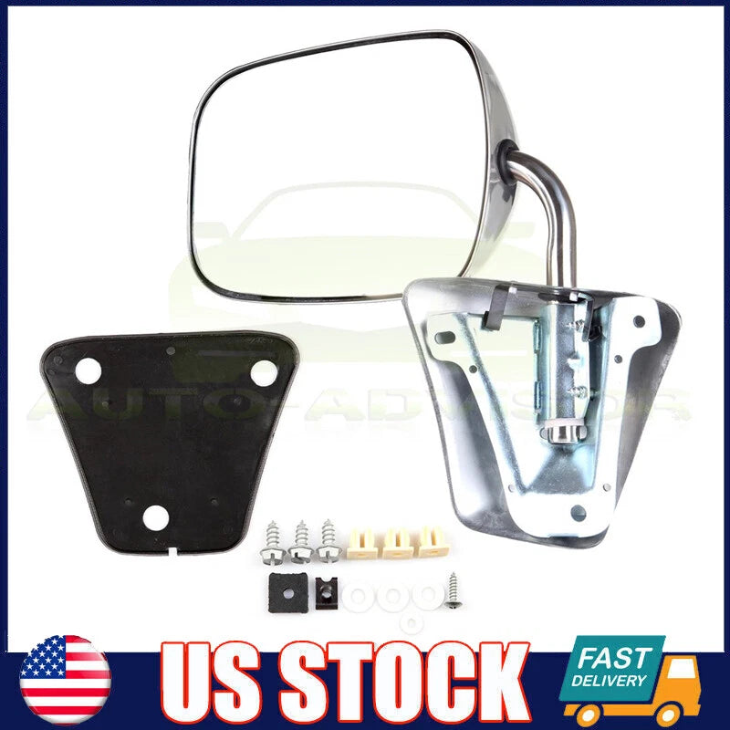 Set of 1 Chrome Manual Mirror for Chevy Suburban Tahoe GMC