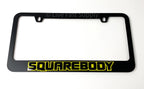 Matte Black Premium License Plate Frame with Yellow Outline for Squarebody (1973–1987)