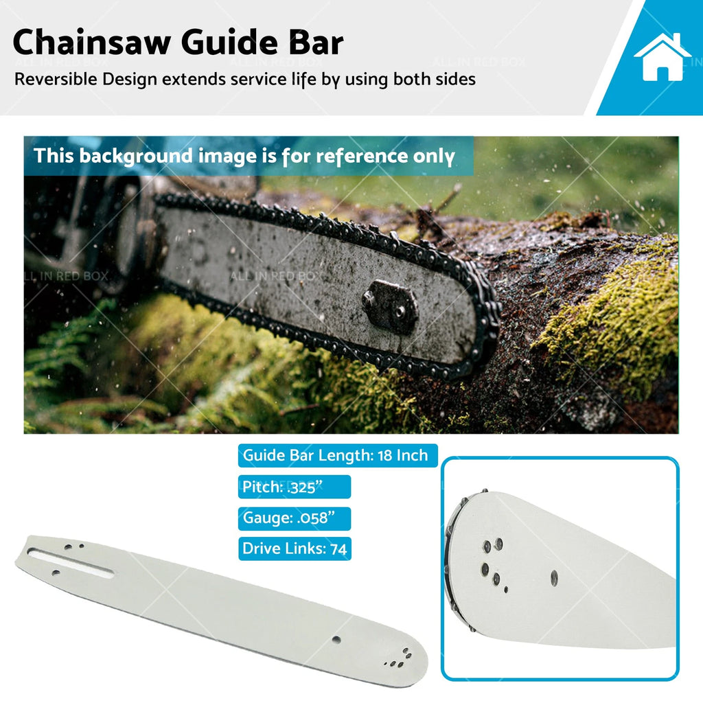 Chainsaw Guide Bar 18 inch .325 .058 74DL for Stihl 024 MS260 (N/A)