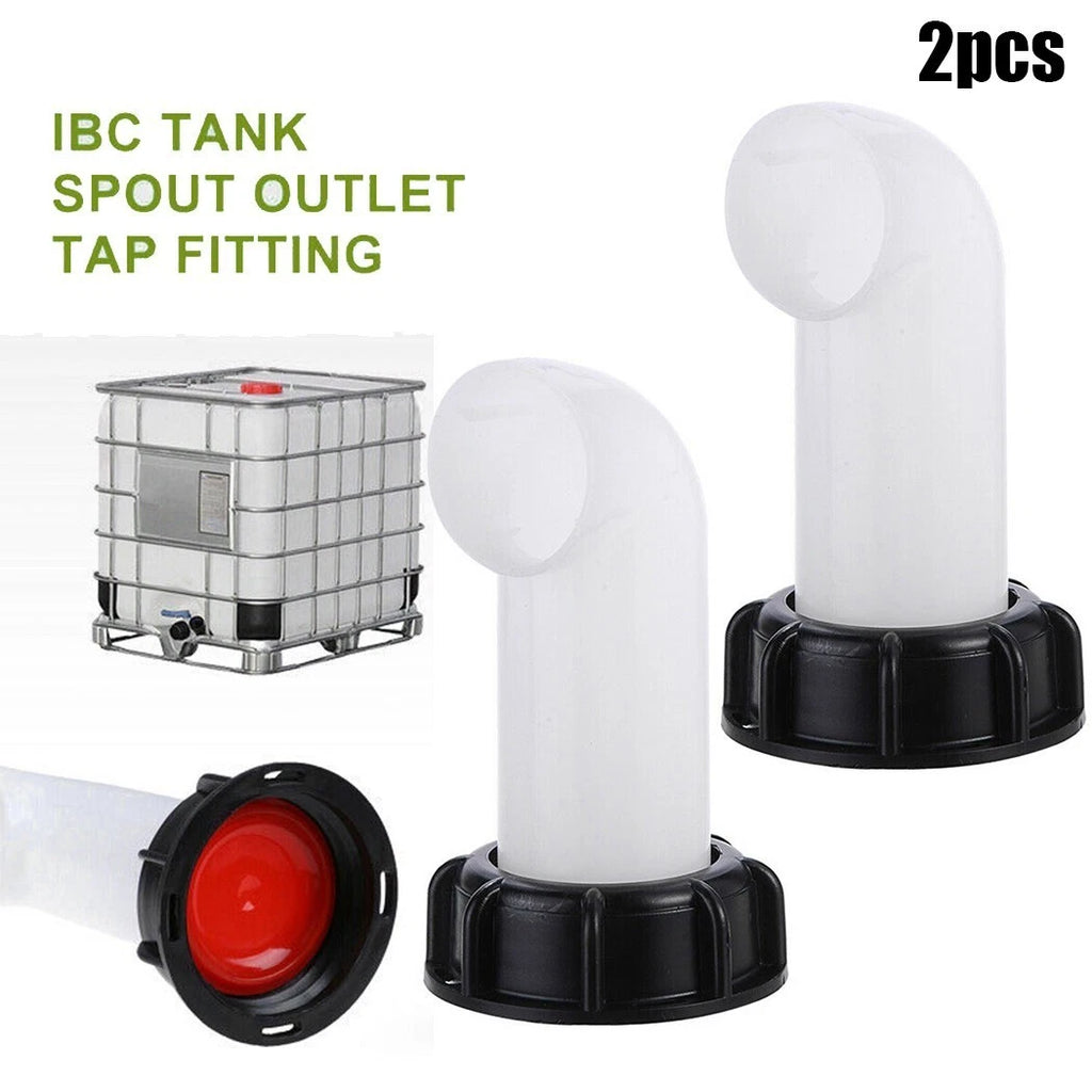 2pc IBC Tank Spout Outlet Tap for Water Oil Fuel Diesel Nozzle