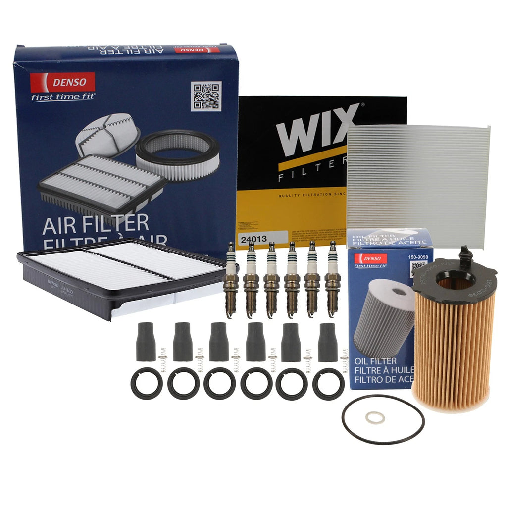 Denso Tune Up Kit & NGK 6 Spark Plugs for Kia Cadenza 3.3L V6 (2014)
