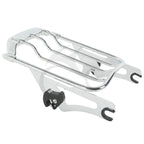 Black/Chrome Detachables Luggage Rack for Harley Road King/Glide (2009–2024)