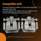 Rear Brake Calipers Pair for Toyota Highlander (2014–2019), Sienna (2011–2020)