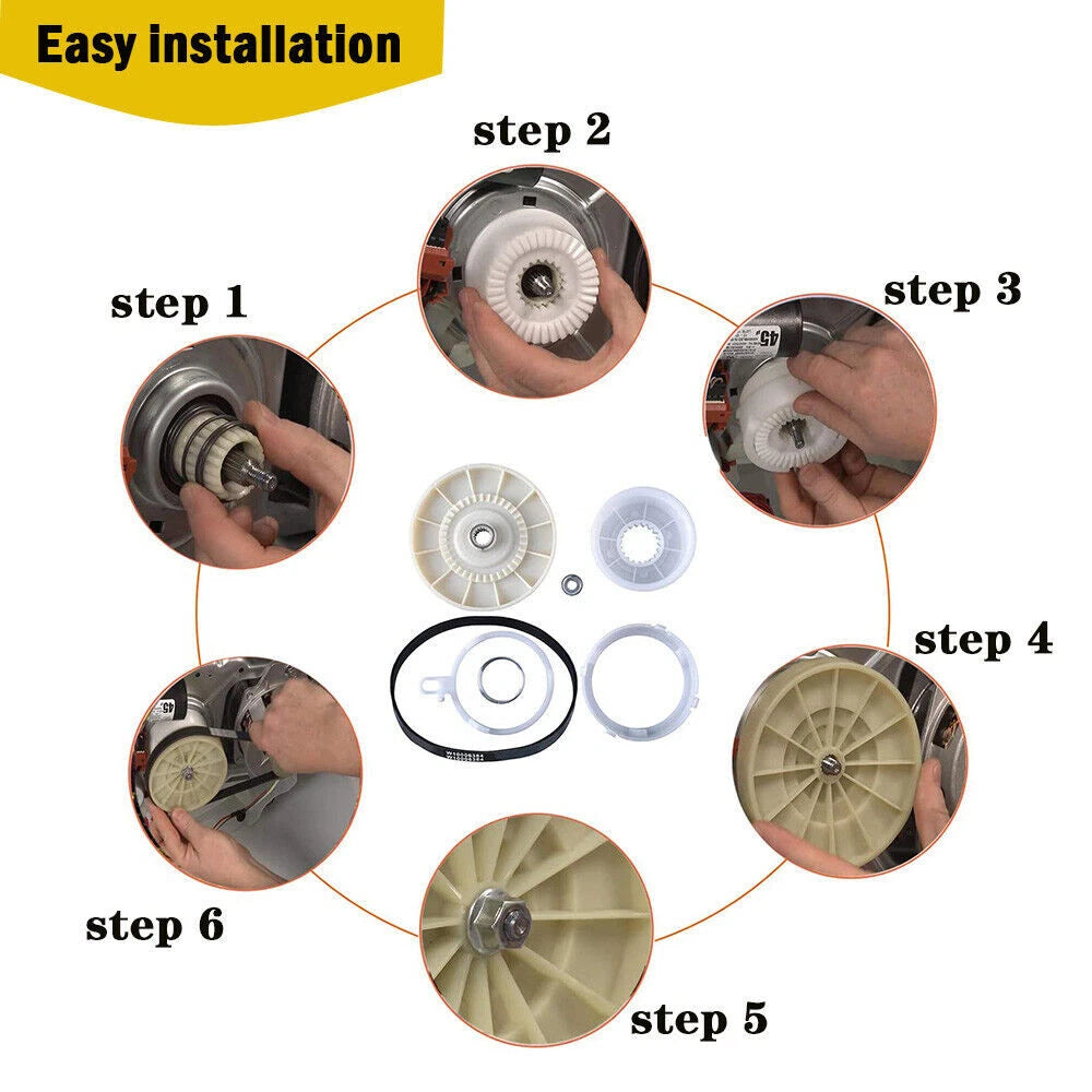 Washer Pulley Clutch Kit W10721967 for Whirlpool W10006356 (AP4514410, PS2579377)