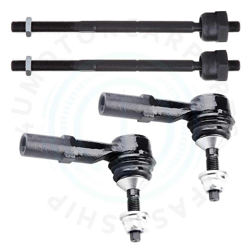 Set of 4 Front Inner Outer Tie Rod Ends for Ford Expedition Lincoln Navigator (2003–2006)
