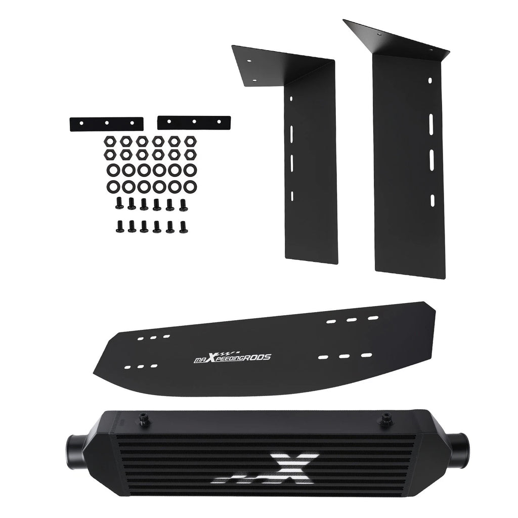 2.5" Front Mount Intercooler + Air Guide Plates (Universal) 28x7.5x2.6"
