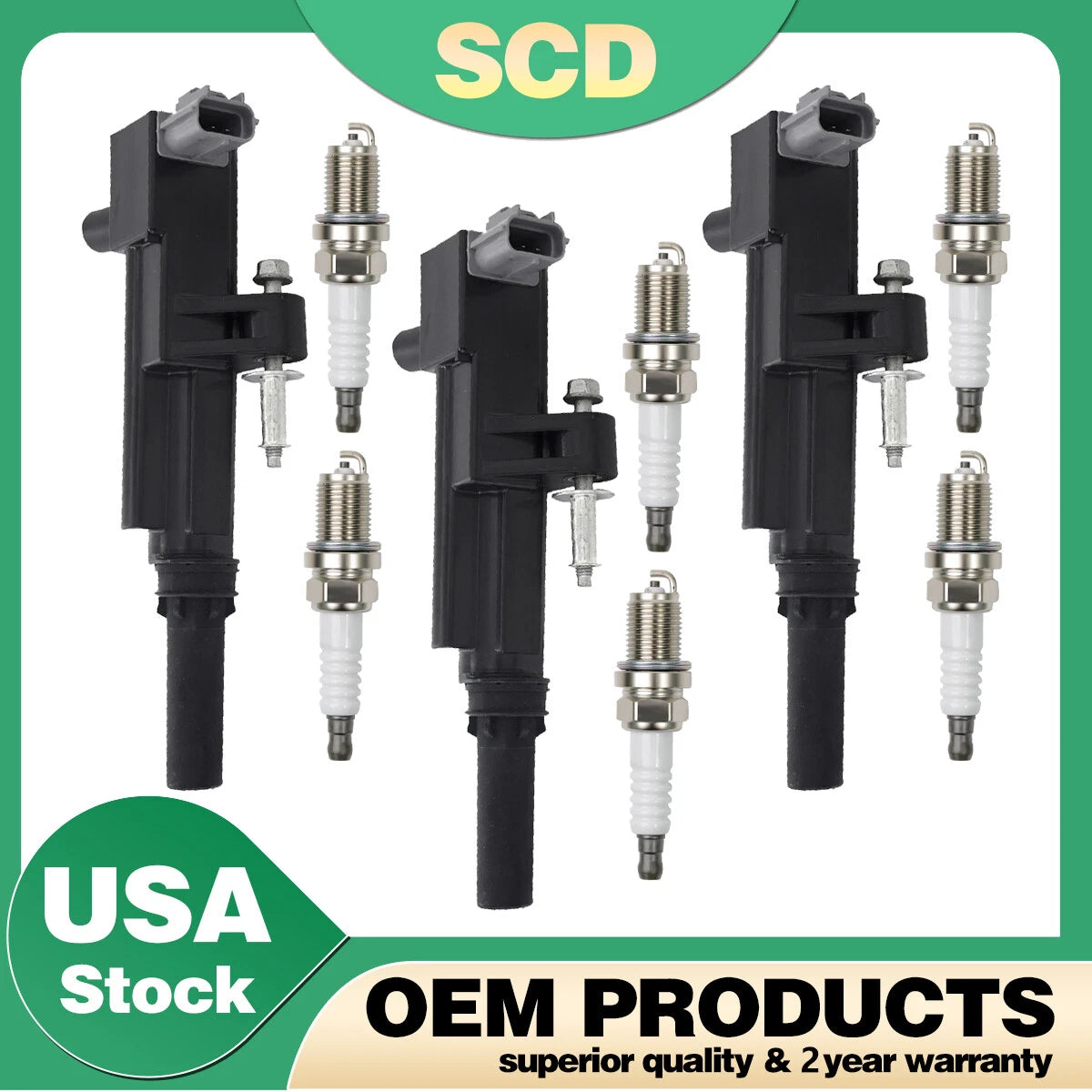 3X Ignition Coil + 6X Spark Plug for Dodge Dakota Ram Jeep Liberty (2005–2012) UF640