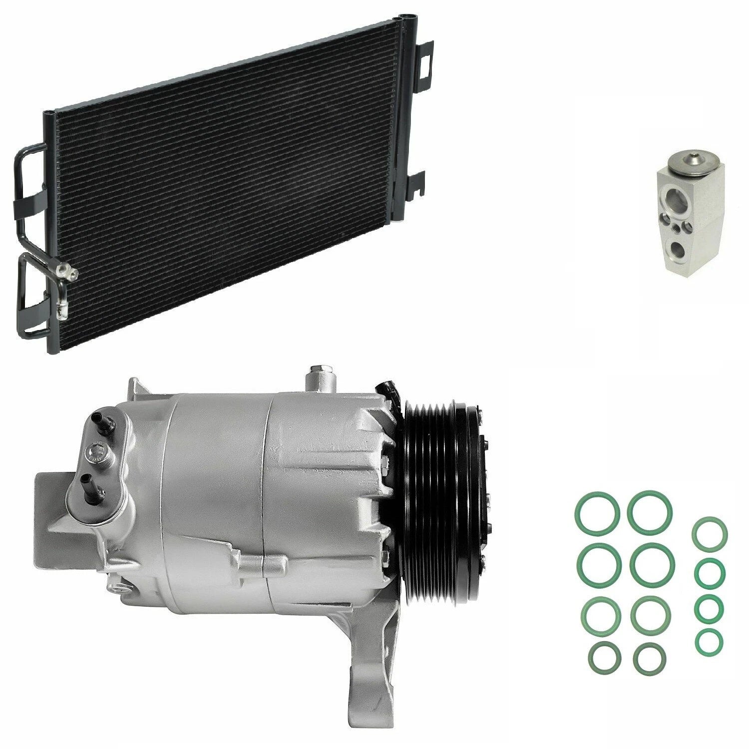 AC Compressor Kit with Condenser for Chevy Impala 3.9L V6 (2008–2009)