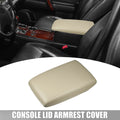 Center Console Lid Armrest Cover for Toyota Highlander (2001–2023) Faux Leather Beige