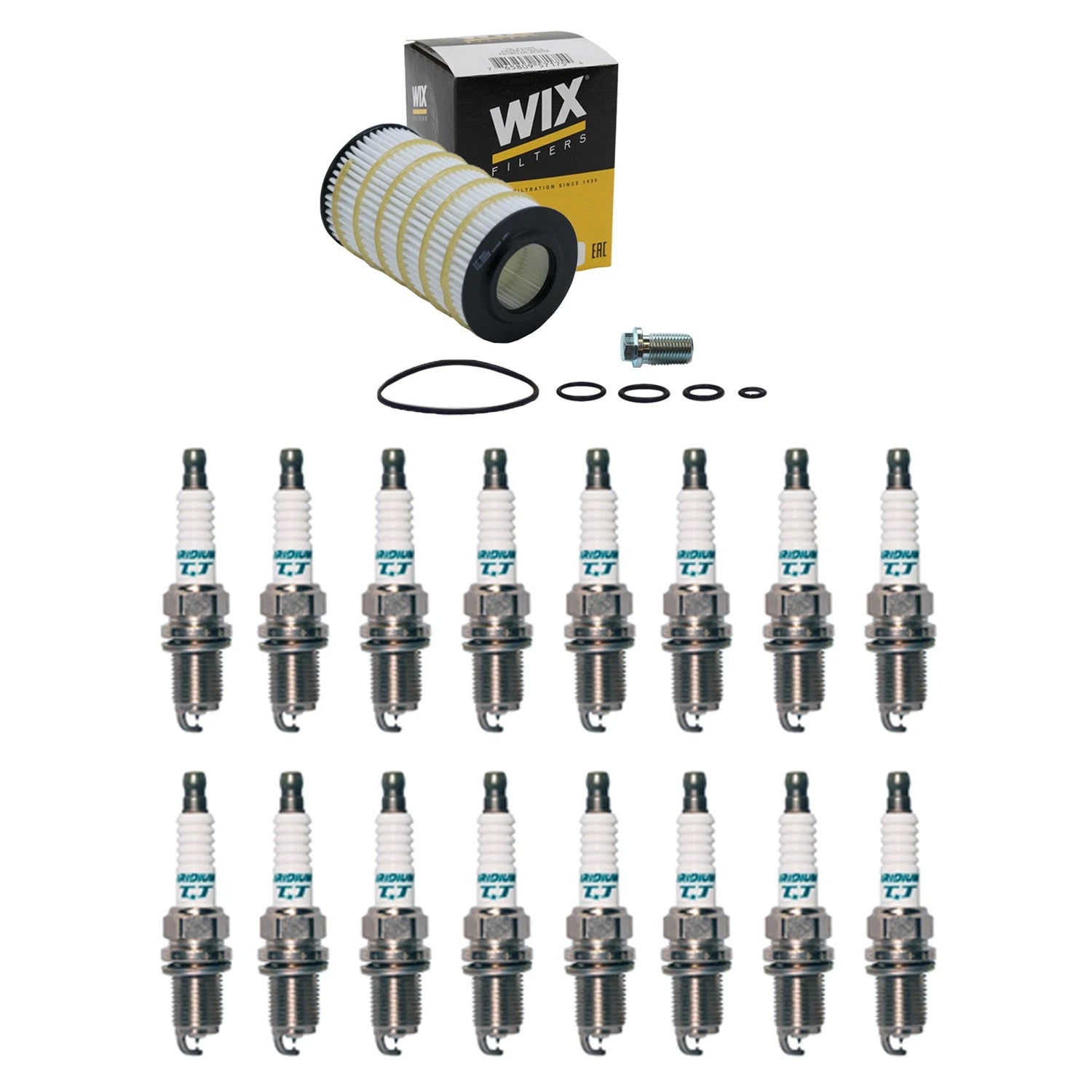 Wix Engine Oil Filter & Denso Spark Plugs Set for W202 C43 AMG C219 CLS500 (1998–2006)