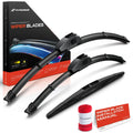 Set of 3 Windshield Wiper Blades for Nissan Pathfinder (2005–2012)