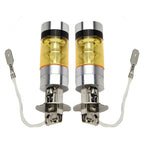 2X H3 100W 2828SMD LED Fog Light Bulbs Yellow for Car (12-24V)