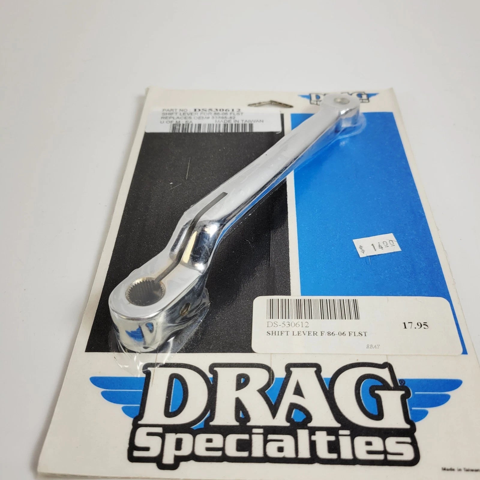 Chrome Shift Lever for Harley Touring & Softail (1986–2006)