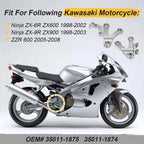 Front Foot Peg Mount Bracket for Kawasaki Ninja ZX6R ZX9R (1995–2006) 35011-1874 35011-1875