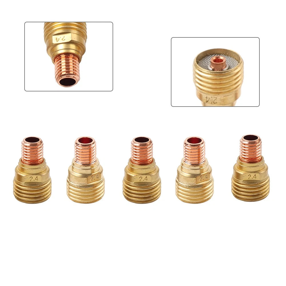 5PCS 45V44 Gas Lens Collet Body 2.4mm for WP-9/20/25 TIG Welding Torch