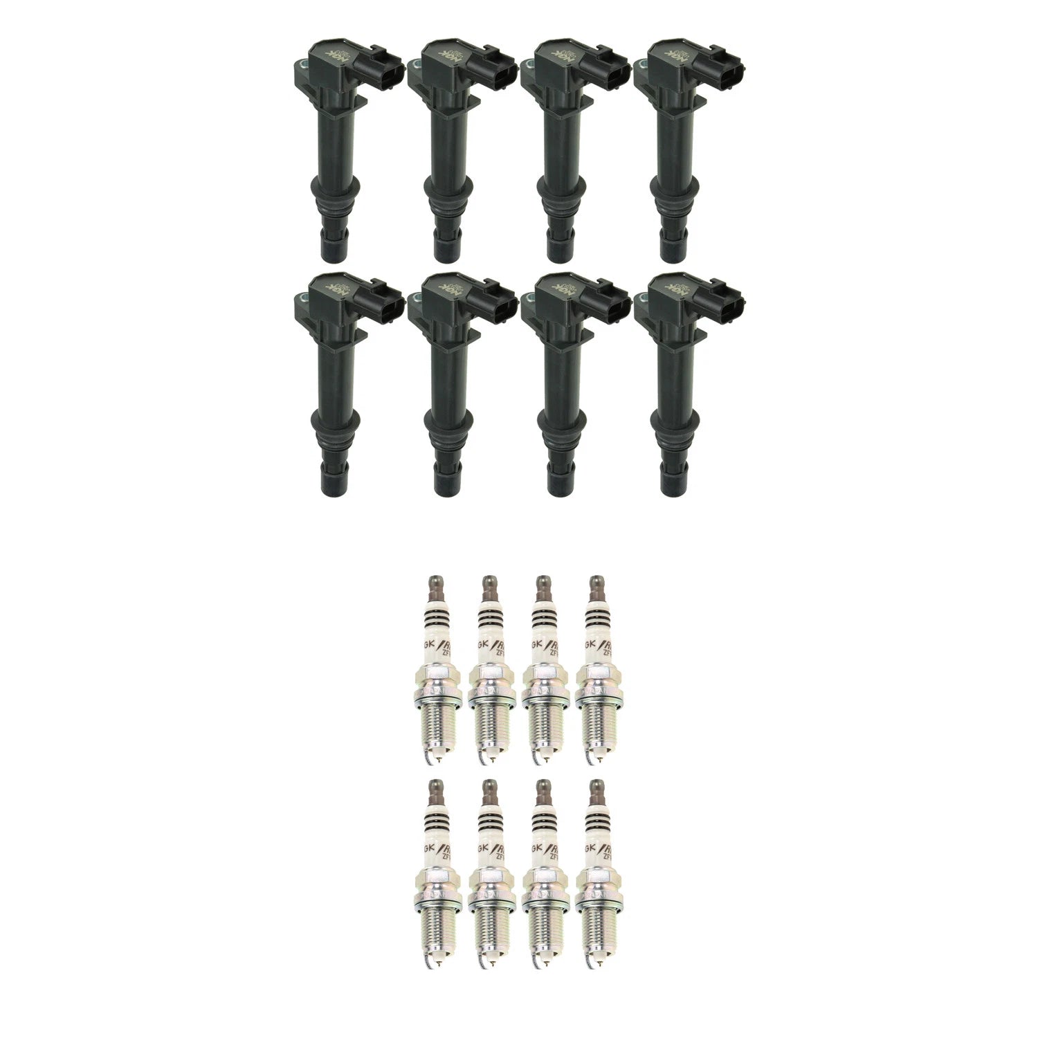 Set of 8 NGK Ignition Coils & Iridium Spark Plugs for Ram 1500, Grand Cherokee (2000–2009)