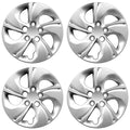15' 5 Twisted Spoke Silver Bolt-On Wheel Cover Hubcaps for 2013-2015 Honda Civic