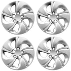 15' 5 Twisted Spoke Silver Bolt-On Wheel Cover Hubcaps for 2013-2015 Honda Civic