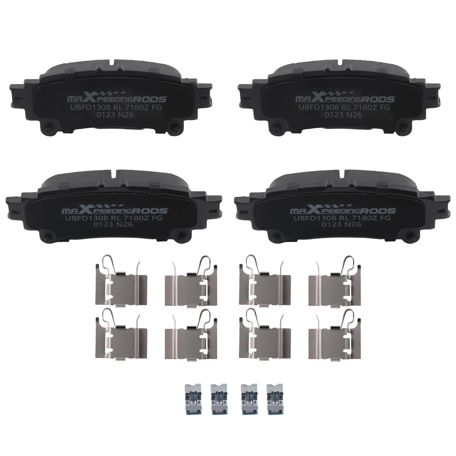 Set of 4 Rear Ceramic Brake Pads for Lexus IS200T (2016–2017) / IS250 (2014–2015)