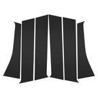 Set of 6 Door Pillar Window Trim for Mitsubishi Outlander (2011–2014) Black