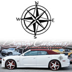 Nautical Compass Die-Cut Graphic Decal Sticker for Jeep Ford Chevy (—)