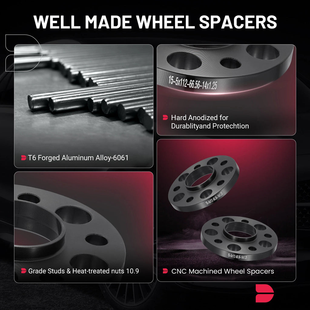 4PCS 12mm & 15mm Wheel Spacers for BMW (2014-2024)