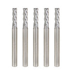 Set of 5 Carbide End Mills for Various Applications (3/16")