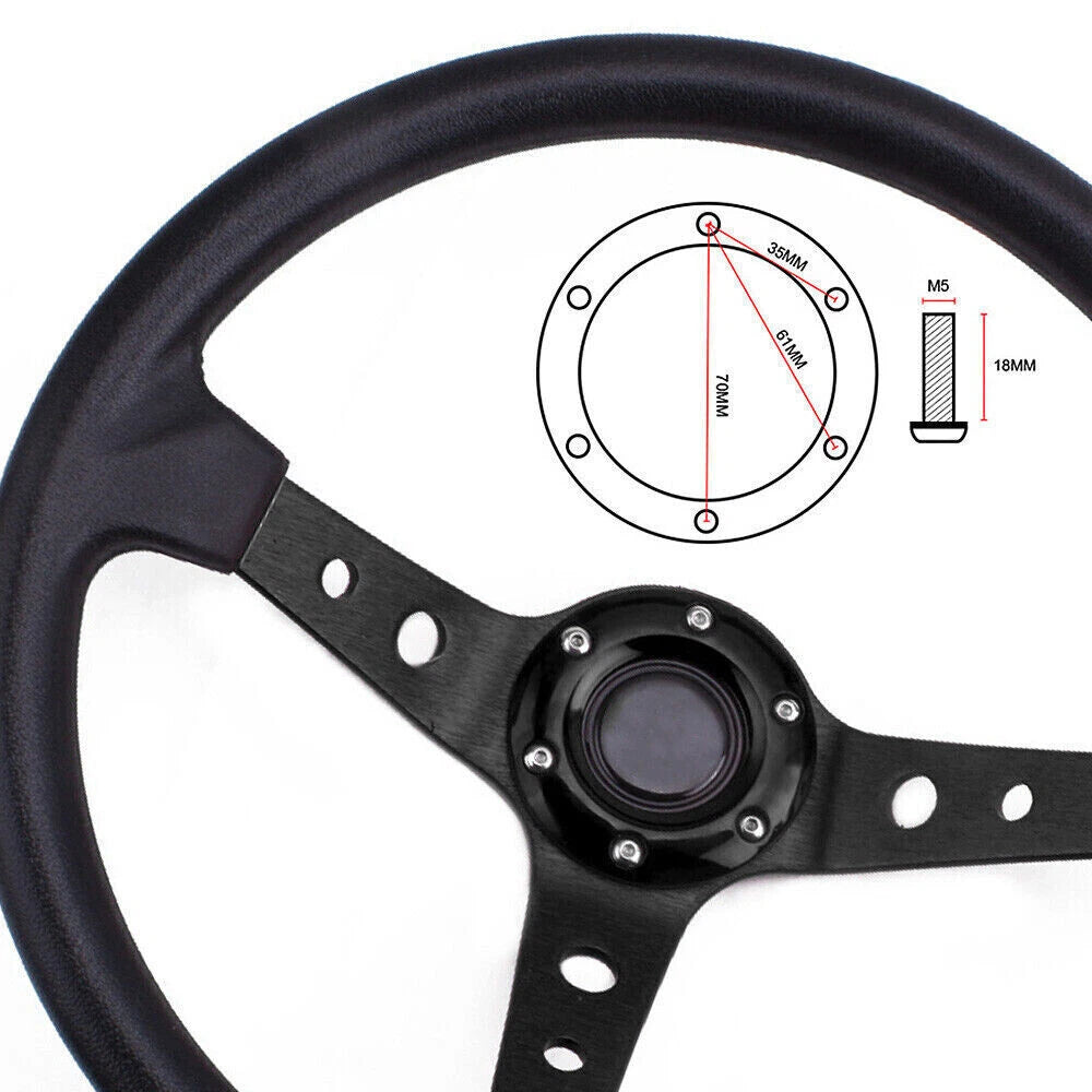 14" Racing Suede Leather Steering Wheel for Universal Models (350mm)