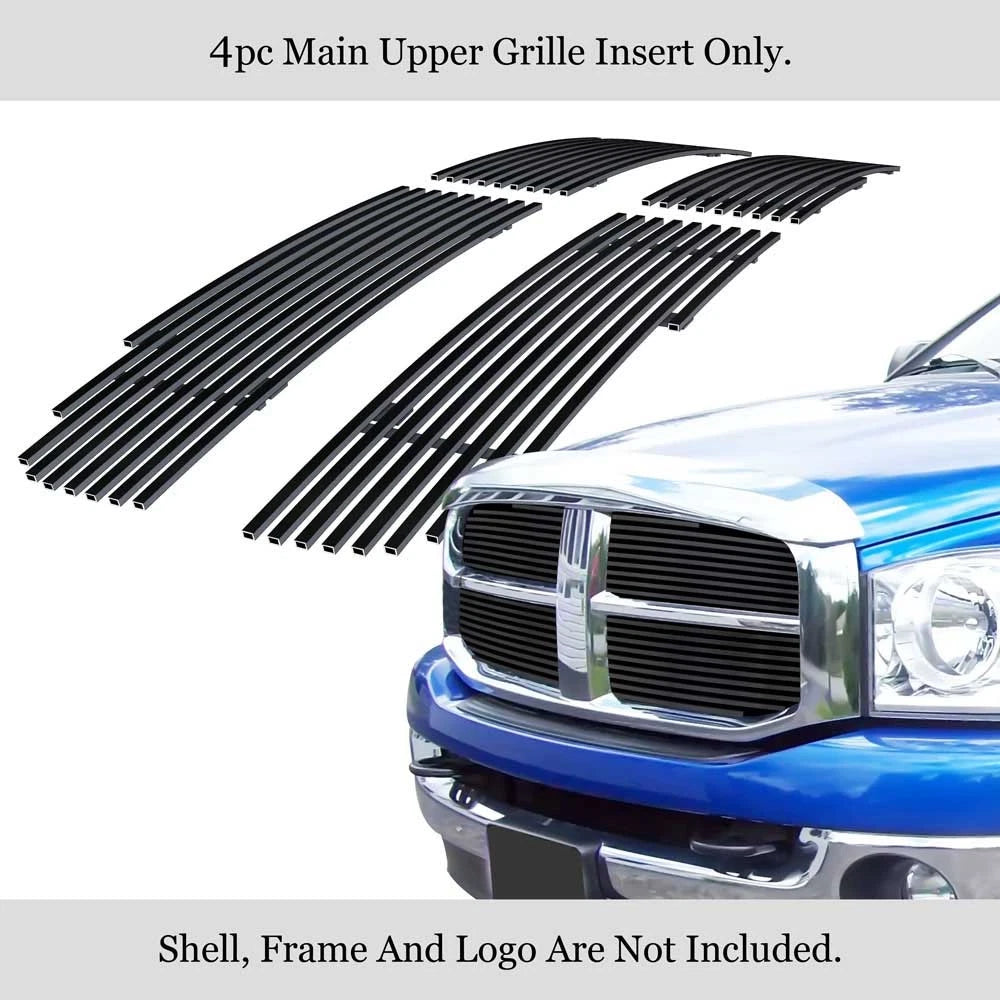 Black Stainless Steel Billet Grille Insert for Dodge Ram (2006-2008)