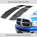 Black Stainless Steel Billet Grille Insert for Dodge Ram (2006-2008)