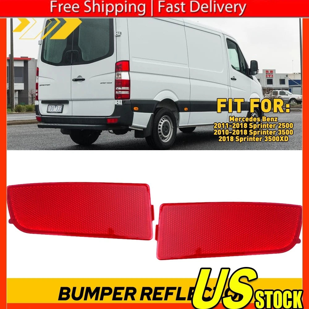 2X Rear Bumper Light Reflector for Mercedes Sprinter W906 (2006â2018)