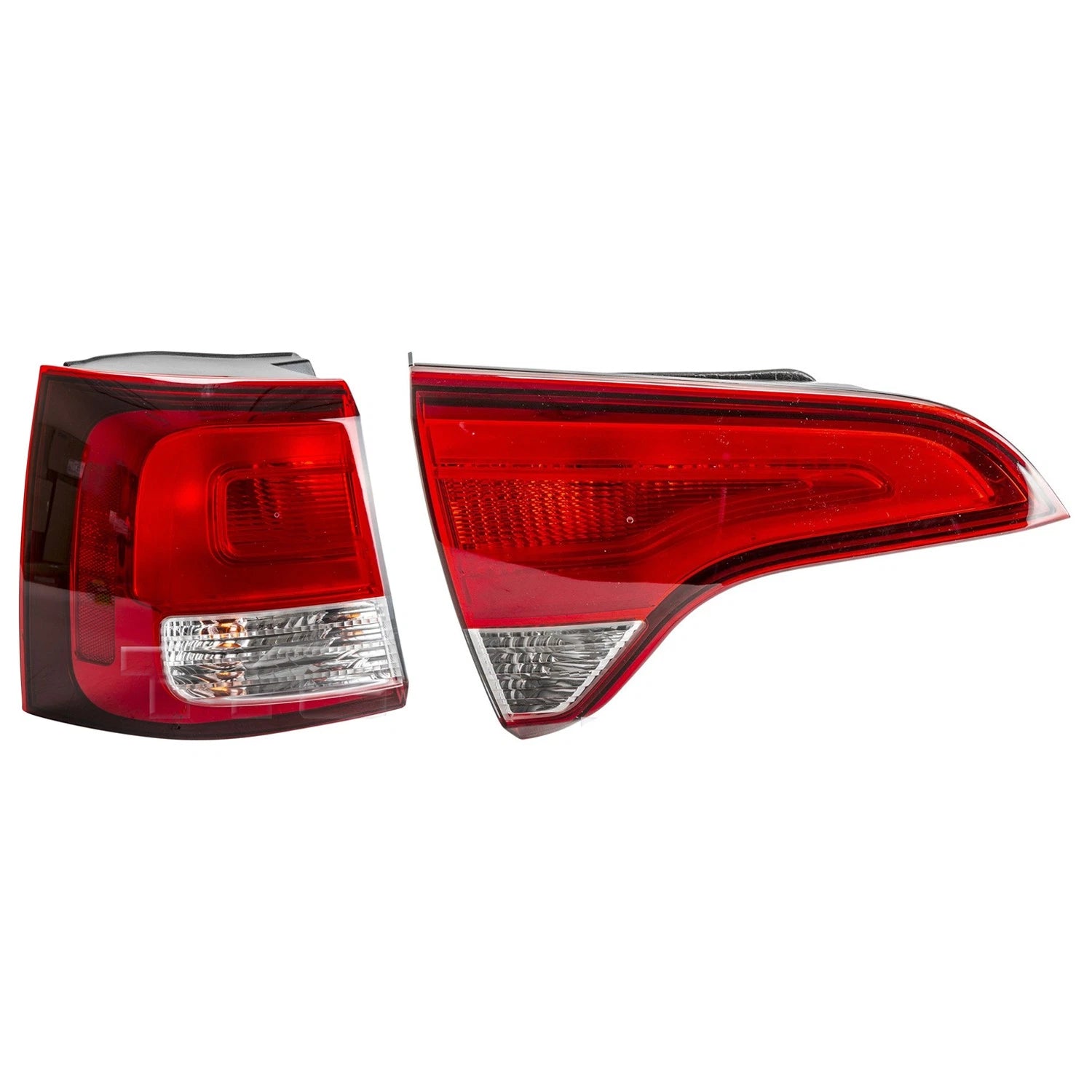 Set of 2 TYC Driver Left Inner Outer Tail Light Assembly for Kia Sorento (2014–2015)