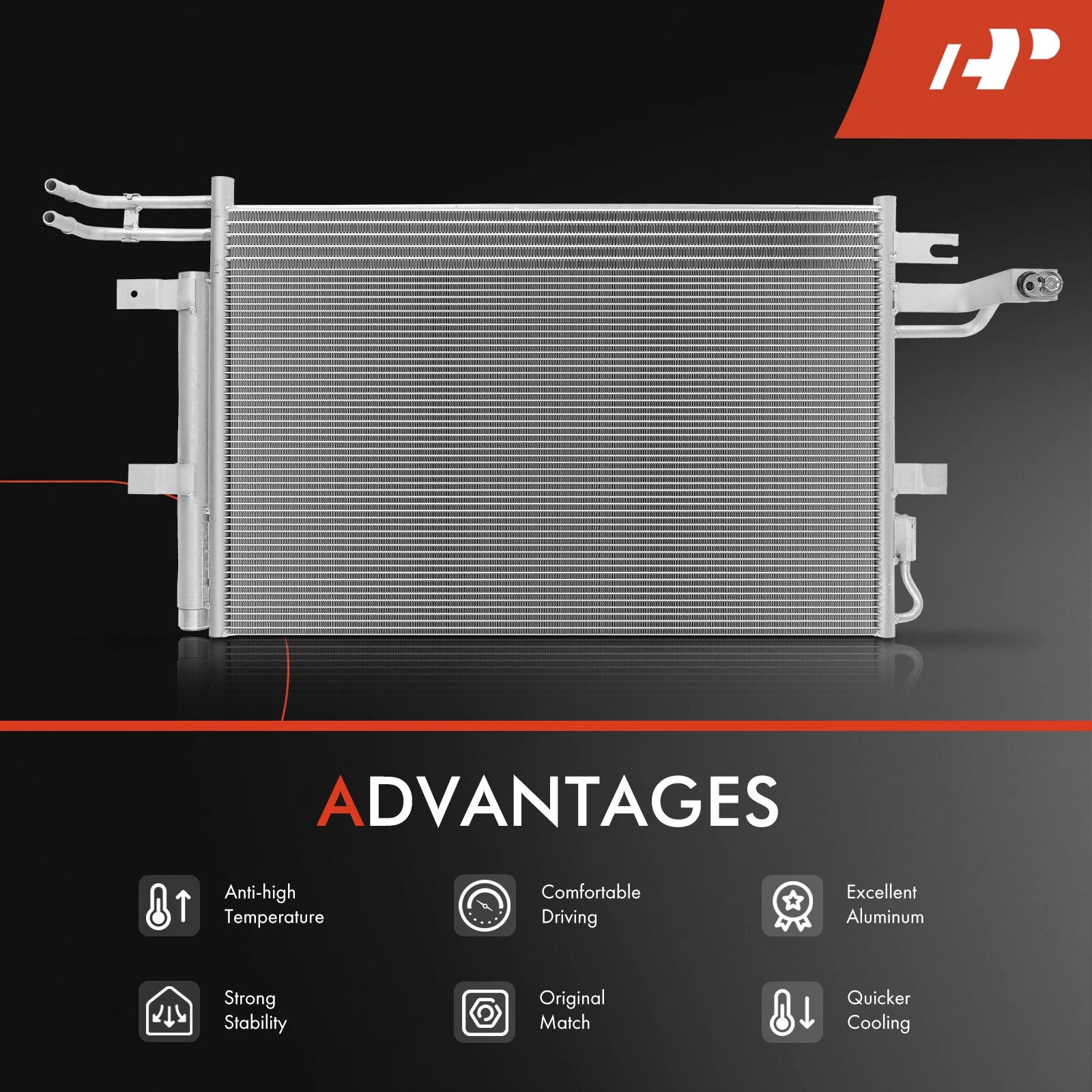 A/C Condenser with Receiver Drier & Bracket for Ford Taurus (2013-2018)