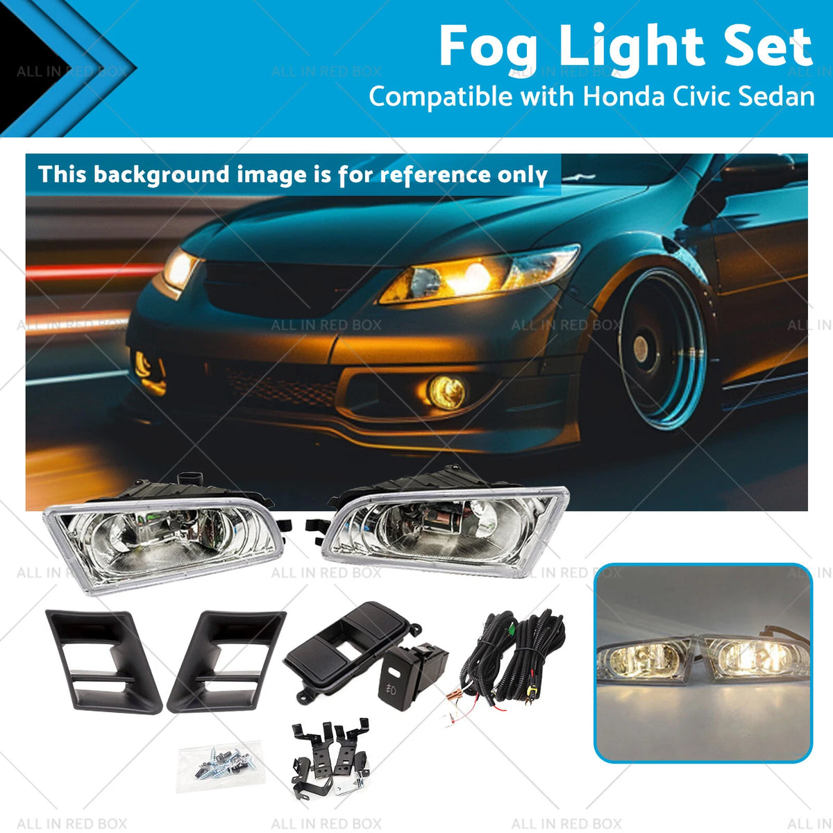 Fog Light Set for Honda Civic Sedan (2006–2008)