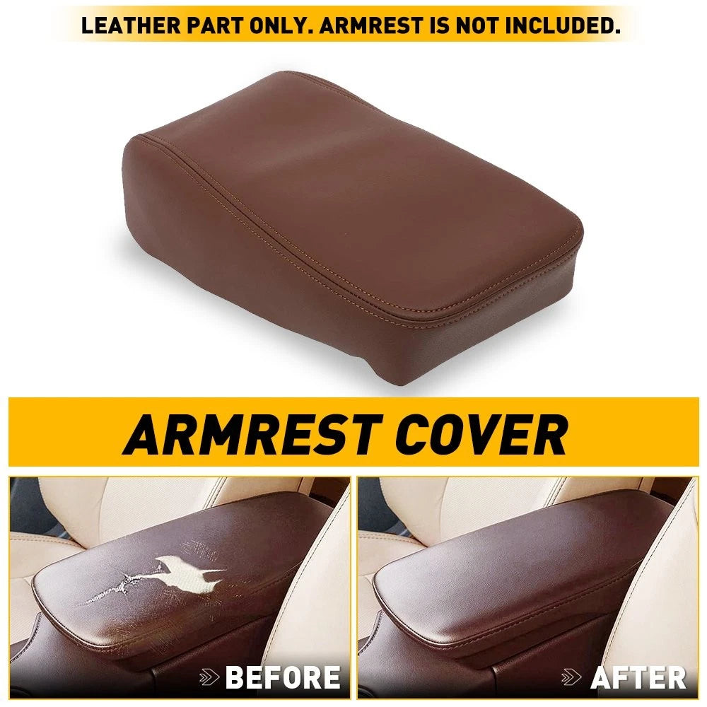 Center Console Lid Armrest Cover for Toyota Avalon (2013–2018) Leather Brown