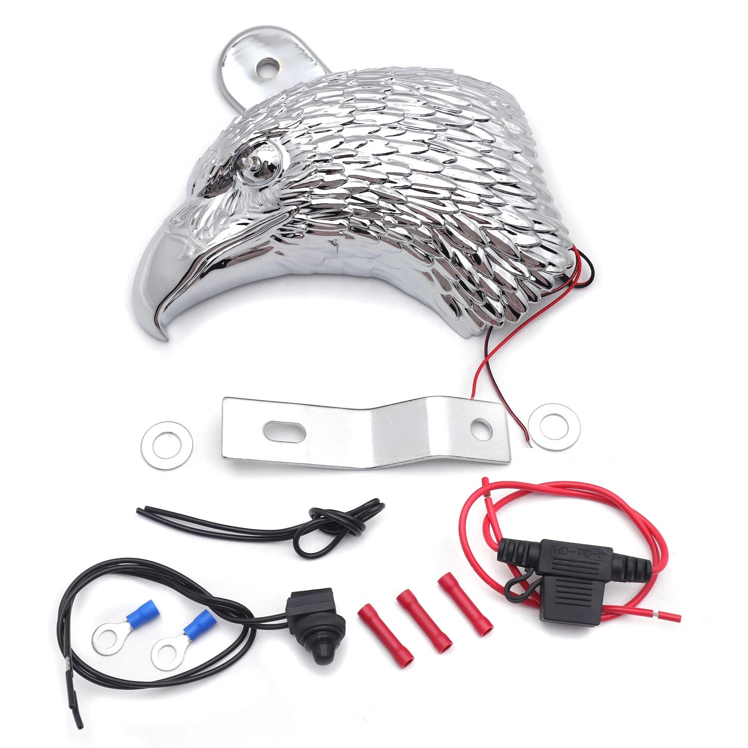 Chrome Eagle Horn Cover with LED for Harley V-Rod (1992–2020)