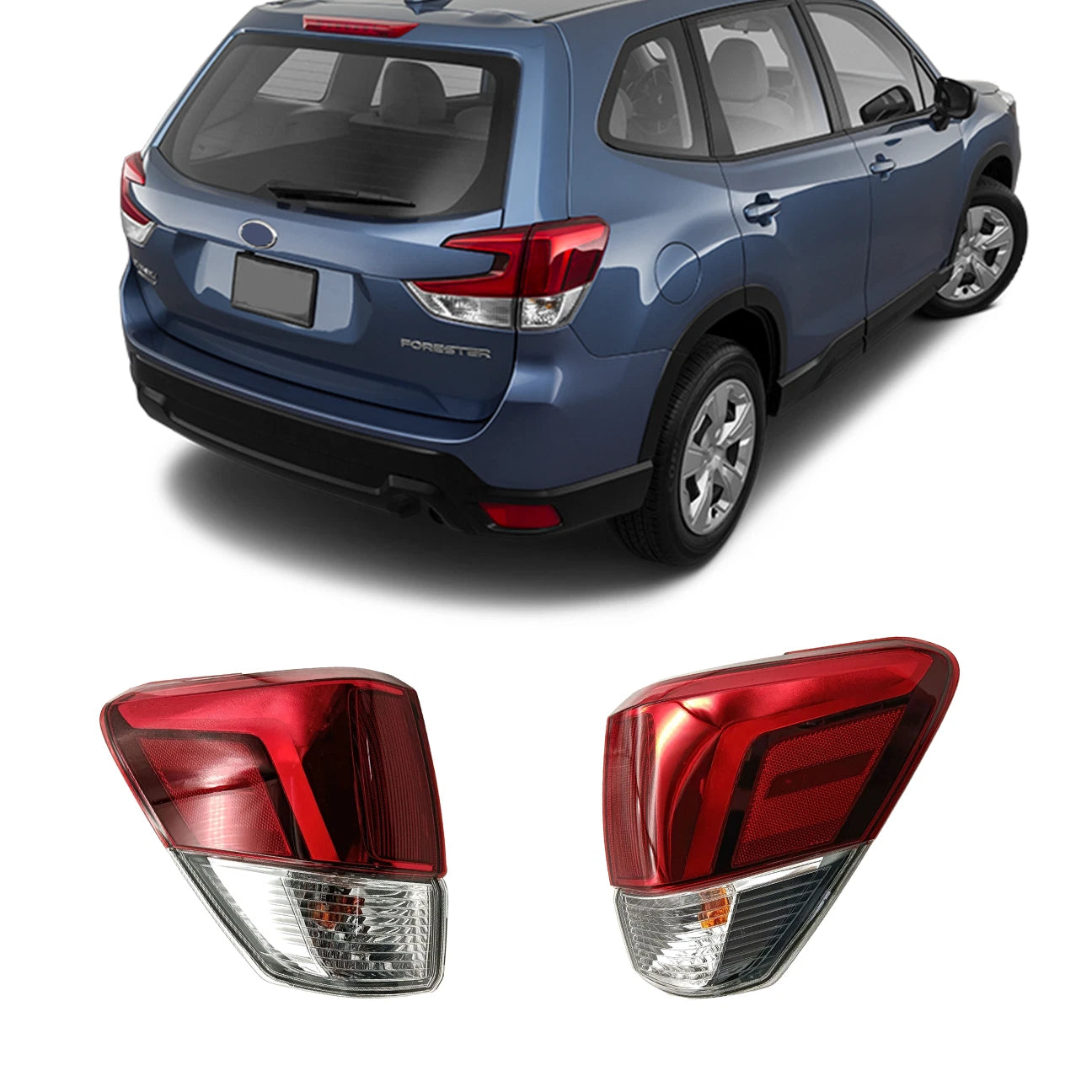 Pair of Tail Lights for Subaru Forester (2019–2021)