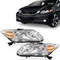 Set of 2 Chrome Headlights for Honda Civic (2012–2015)