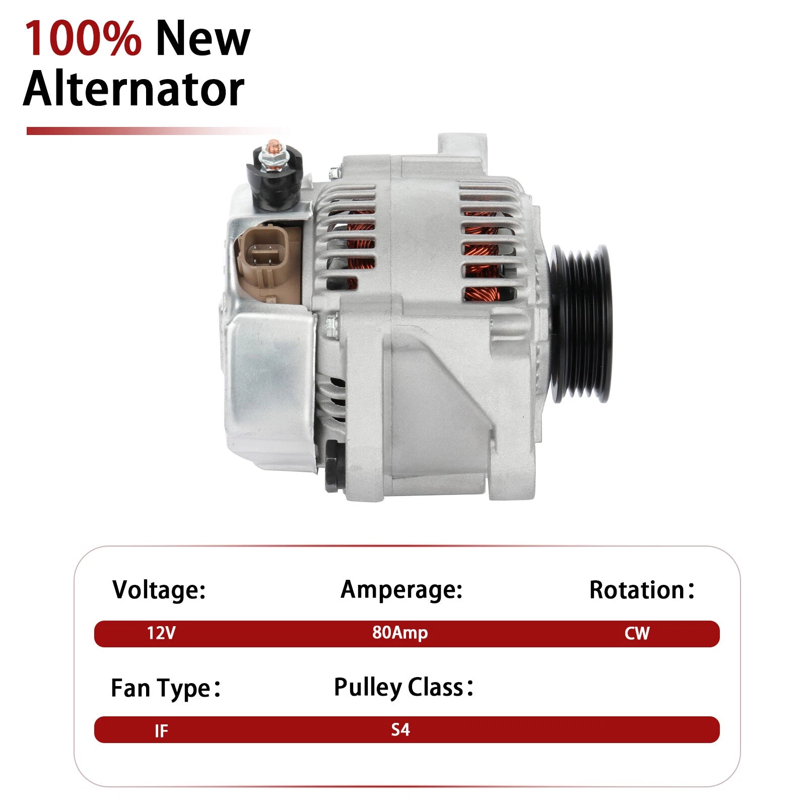 Alternator for Toyota Yaris 1.5L (2006-2014) 80Amp