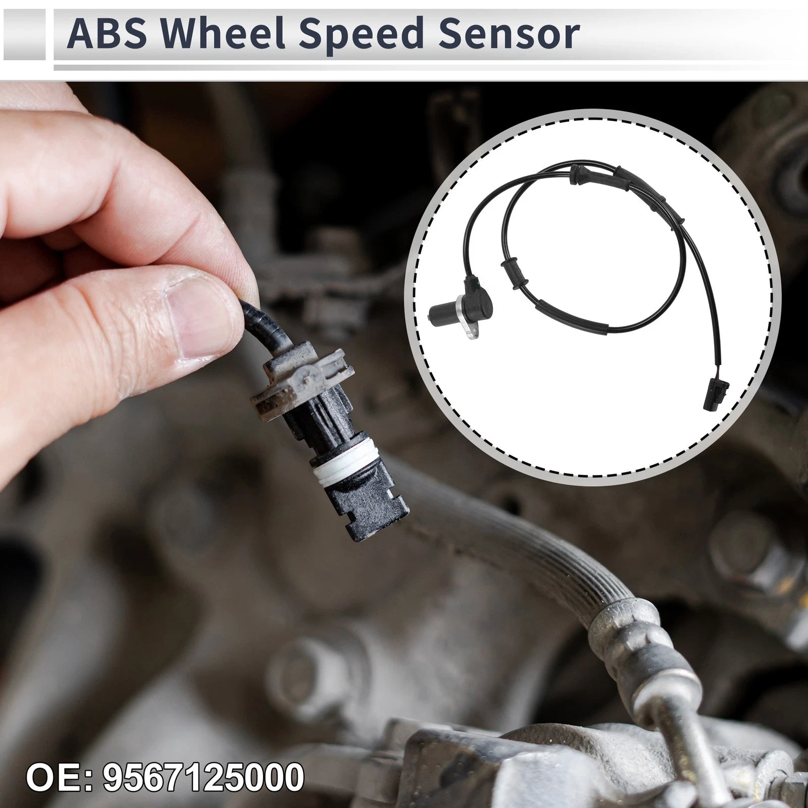 ABS Wheel Speed Sensor No. 9567125000 for Hyundai Accent (2000–2002)