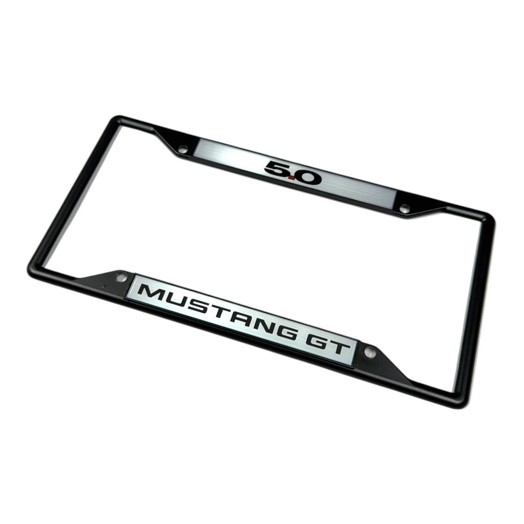 Black License Plate Frame for Ford Mustang GT (2015–2023)