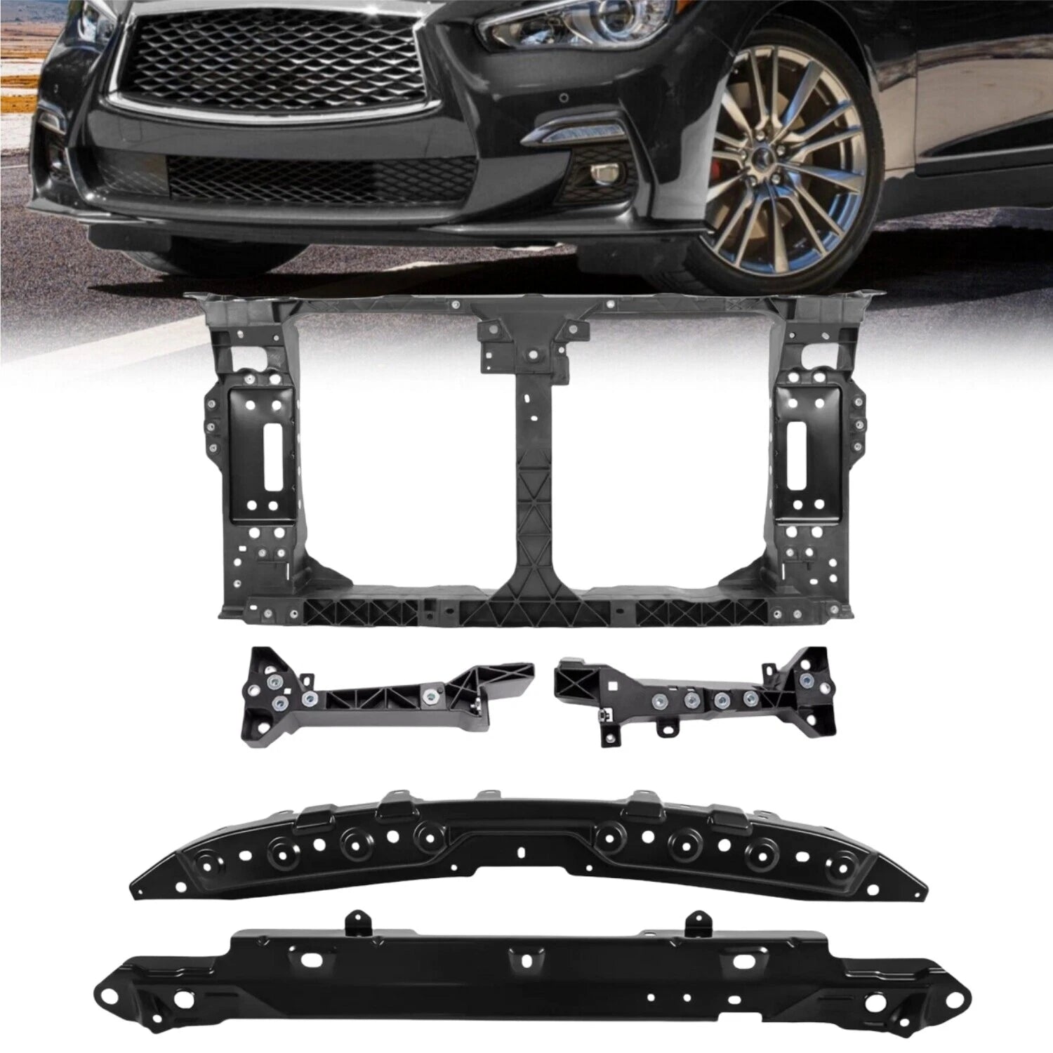 Set of 2 Radiator Core Support Brackets for INFINITI Q50 Q60 (2014–2023)