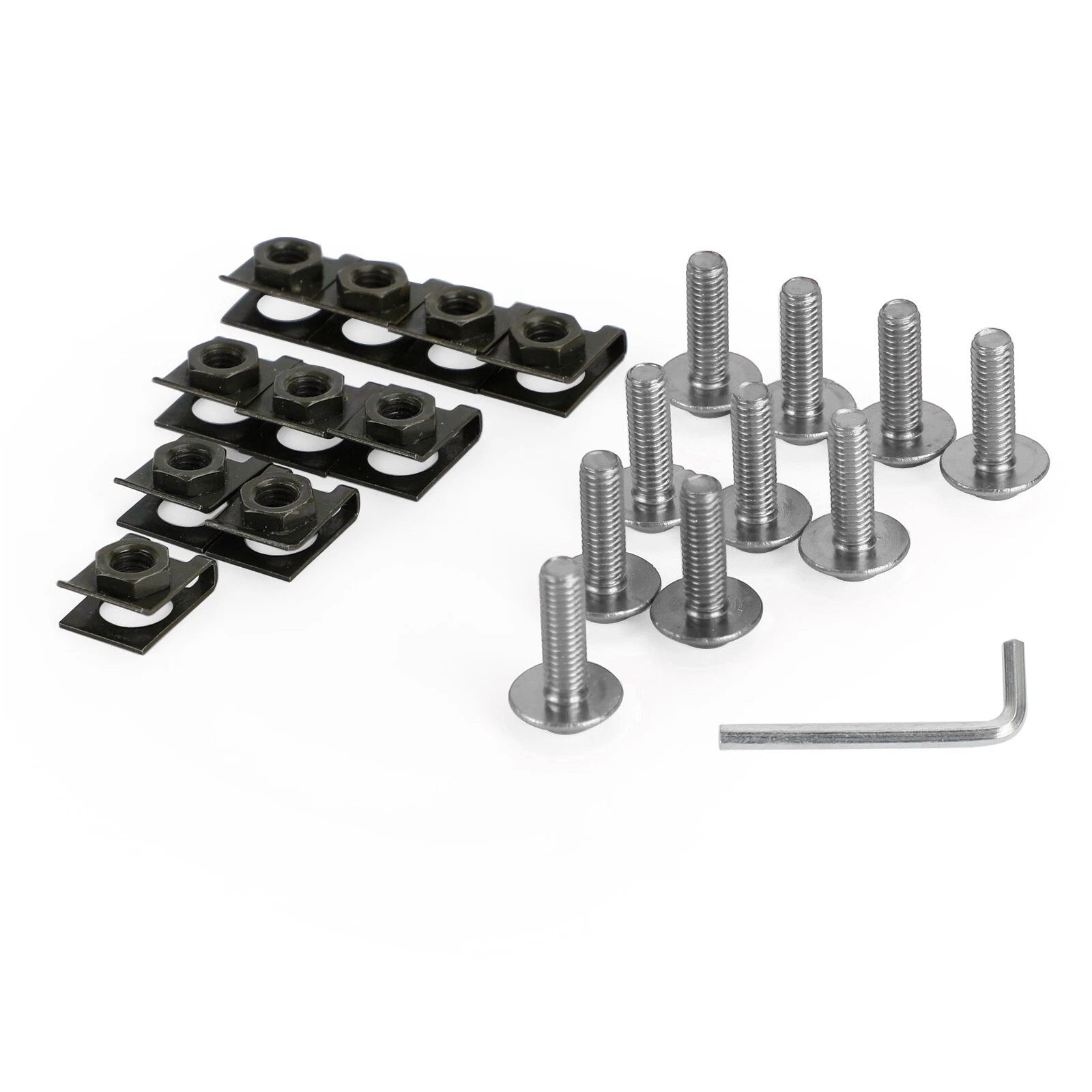 10x Aluminum M6x20mm Screen Bolts & Spring C Clips for Honda (T)