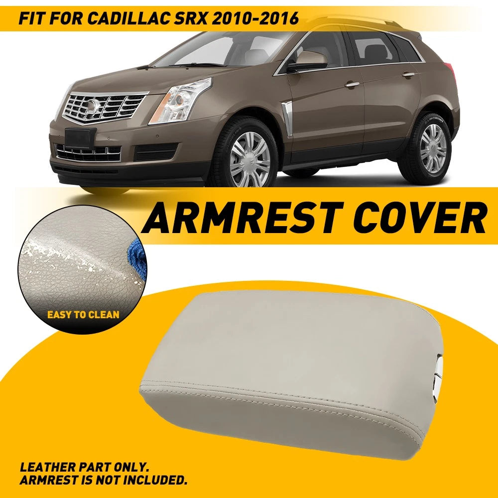 Beige Microfiber Leather Console Lid Cover for Cadillac SRX (2010–2016)