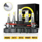 H11 H9 LED Headlight Bulbs Kit for High/Low Beam (6500K, 80000LM)