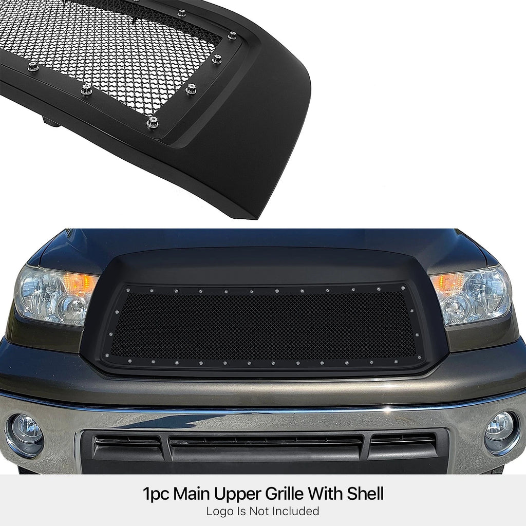 Upper Black Mesh Rivet Grille for Toyota Tundra (2010-2013)
