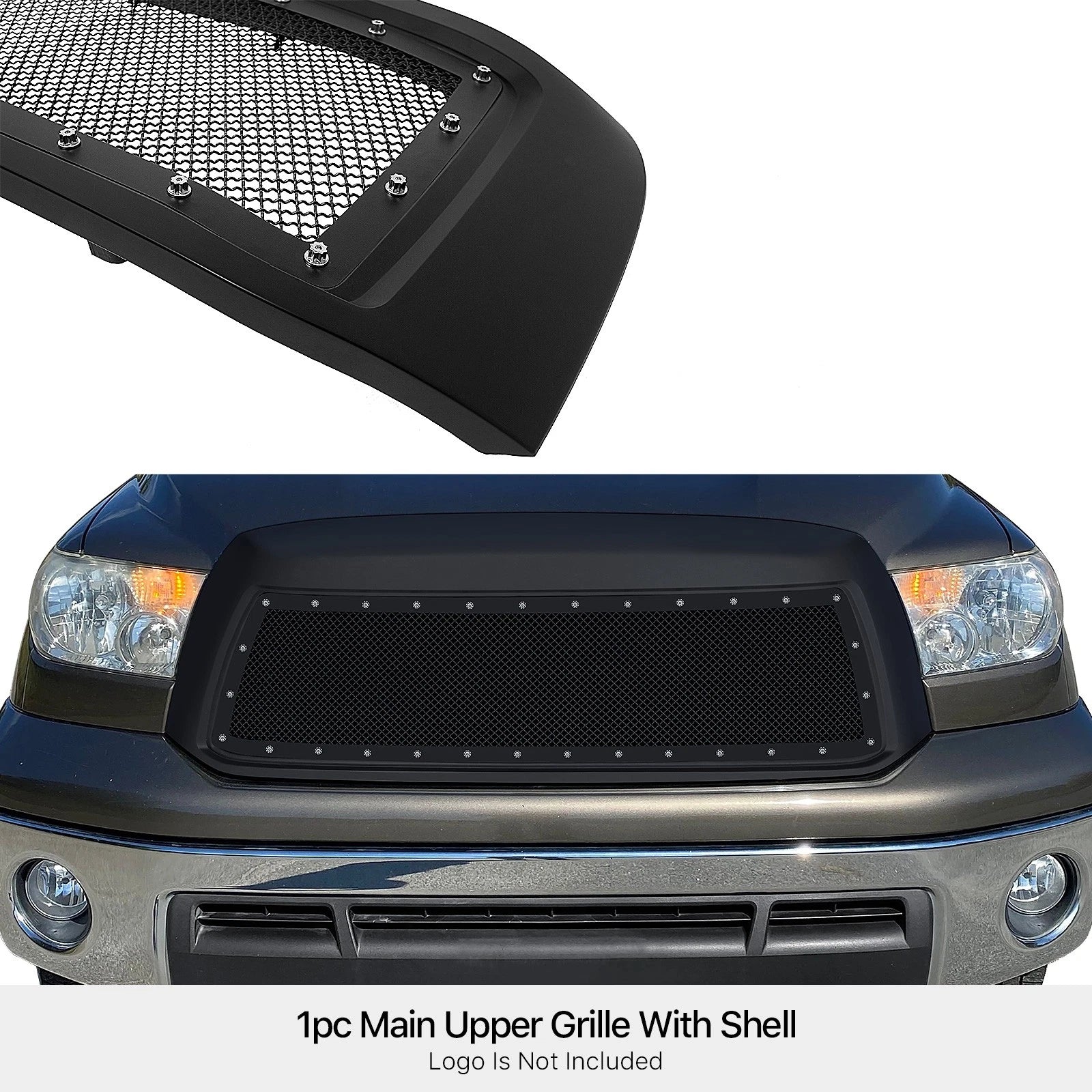 Upper Black Mesh Rivet Grille for Toyota Tundra (2010-2013)