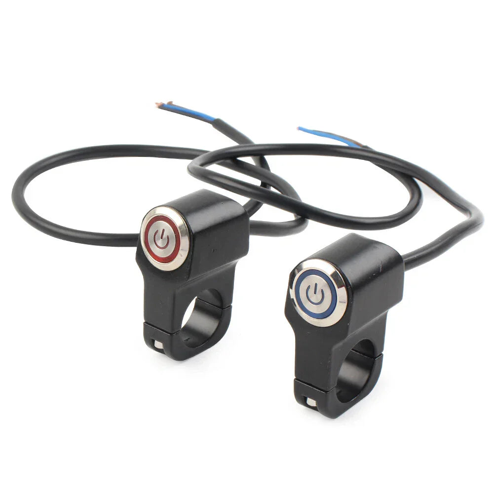 LED On Off Switch Button for Motorcycle Handlebar Headlight Fog Spot Light