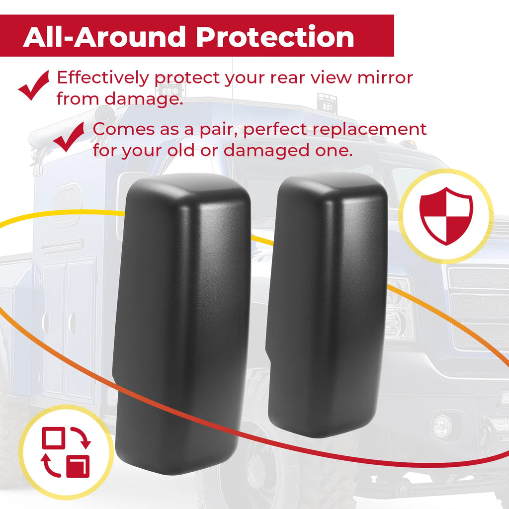 Pair Side View Mirror Cap Cover for Chevrolet GMC C4500 Kodiak Topkick (2003–2009)